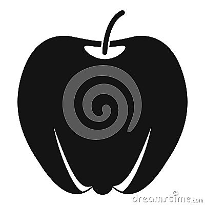 Ripe apple icon, simple style Vector Illustration