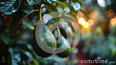 Ripe avocado fruits Stock Photo
