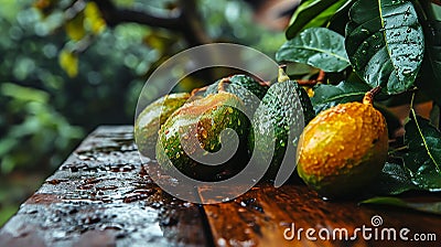 Ripe avocado fruits Stock Photo