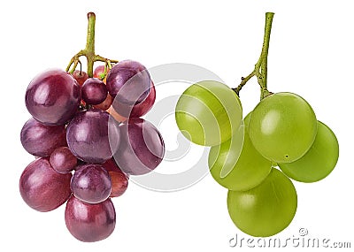 Ripe bunch green and red grapes Stock Photo