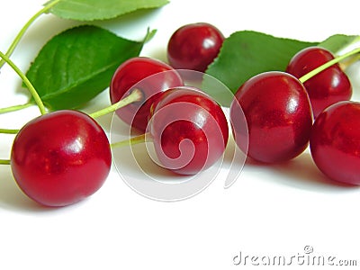 Ripe cherries Stock Photo