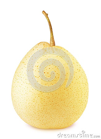 Ripe chinese pear isolated Stock Photo