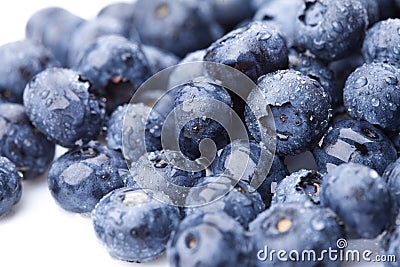 Ripe and juicy fresh picked blueberries Stock Photo