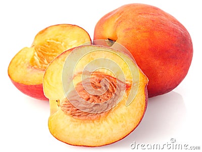Ripe juicy peach Stock Photo