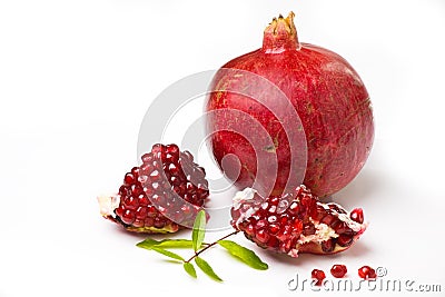 Ripe juicy pomegranates Stock Photo