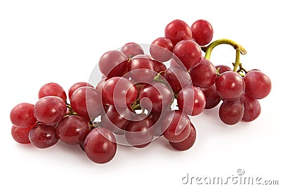 Ripe juicy red grapes with large berries Stock Photo