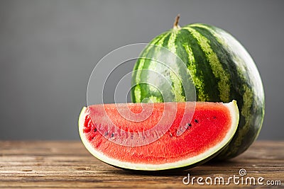 Ripe juicy watermelons Stock Photo