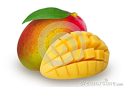 Ripe mango isolated Stock Photo
