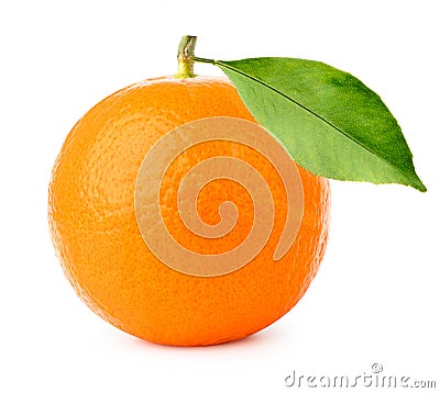 ripe orange fruit isolate on white background Stock Photo