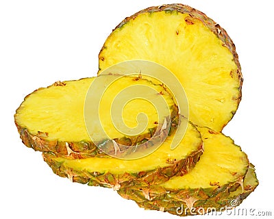 Ripe pineapple slice Stock Photo