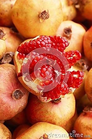 Ripe pomegranate Stock Photo