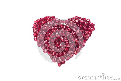 Ripe pomegranate heart of seeds Stock Photo