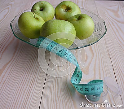 Ripe red apples on wooden background Stock Photo