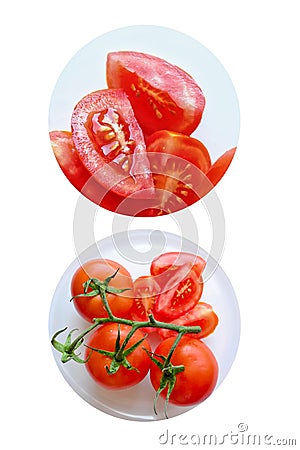 Ripe red tasty tomatoes Stock Photo