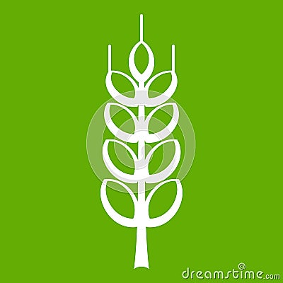 Ripe spike icon green Vector Illustration