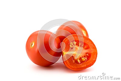 Ripe tomatoes isolated Stock Photo