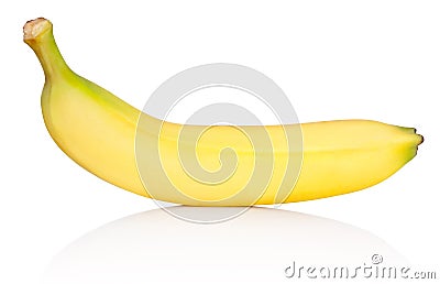 Ripe yellow banana isolated on white background Stock Photo