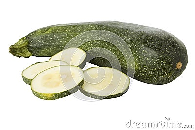 Ripe zucchini or courgette Stock Photo