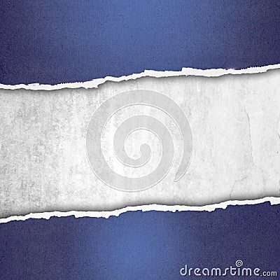 Riped Paper and white background with space for Stock Photo