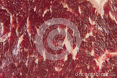 Ripened seasoned beef steak close up Stock Photo