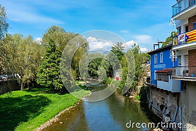 Ripoll town in Catalonia, Spain. Editorial Stock Photo