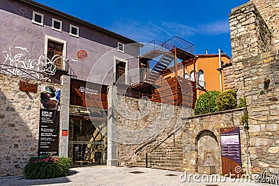 Ripoll town in Catalonia, Spain. Editorial Stock Photo