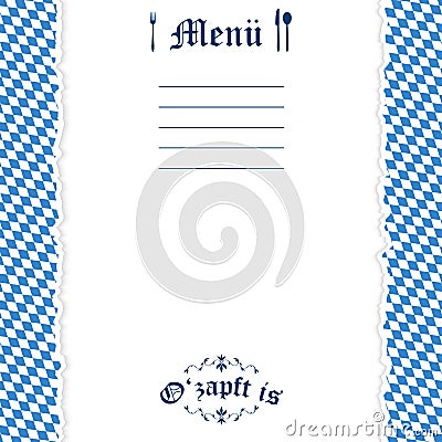 Ripped paper Oktoberfest background for menu Vector Illustration