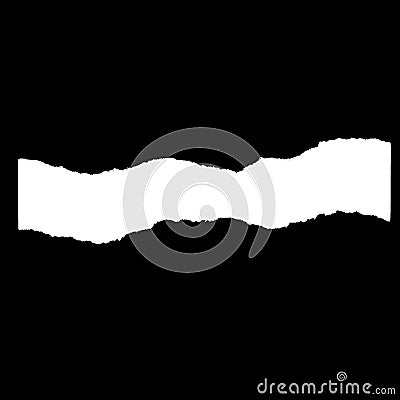 ripped paper, space for copy. torn paper edges, seamless horizontally, vector. Stock Photo