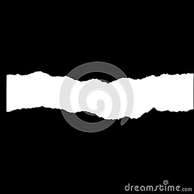 Ripped paper, space for copy . torn paper edges, seamless horizontally, vector Stock Photo