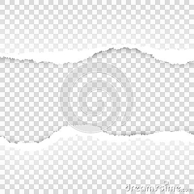 Ripped paper transparent template. EPS 10 vector Vector Illustration