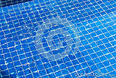 ripped water in swimming pool Stock Photo