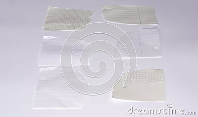 Ripped white paper note message background Stock Photo