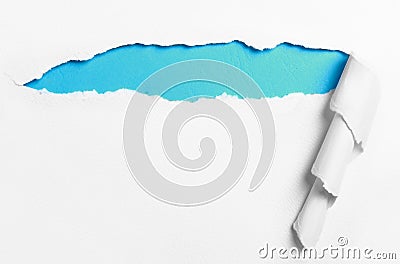 Ripped white paper Stock Photo