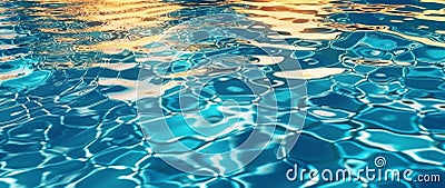 ripple blue texture abstract sea background banner water summer wave liquid. Generative AI. Cartoon Illustration