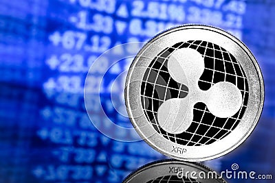 Ripple coin logo Editorial Stock Photo