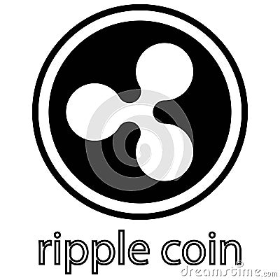 Ripple coin symbol, icon, sign, emblem. Vector Vector Illustration