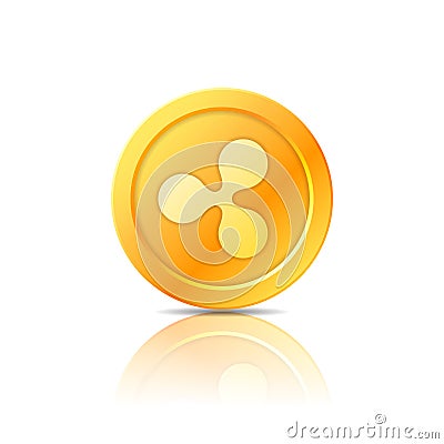 Ripple coin symbol, icon, sign, emblem. Vector illustration. Vector Illustration