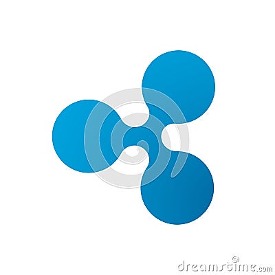 Ripple coin symbol logo. Vector Illustration