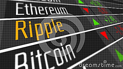 Ripple Crypto Currency Market Editorial Stock Photo