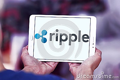 Ripple payment system logo Editorial Stock Photo