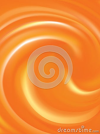 Orange curled background Vector Illustration