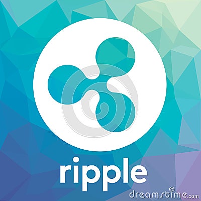 Ripple XRP blockchain cripto currency payments vector logo Vector Illustration