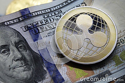 Ripple XRP Cryptocurrency Editorial Stock Photo