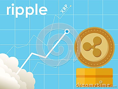 Ripple XRP is going to the moon vector illustration Vector Illustration