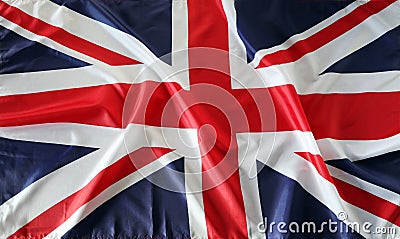 Rippled British flag Stock Photo