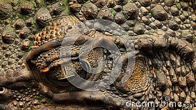 Rippled bumpy skin resembling a topographical map on the back of the toad Stock Photo