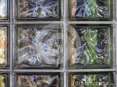 Colored art deco square window panes for abstract background art. Stock Photo