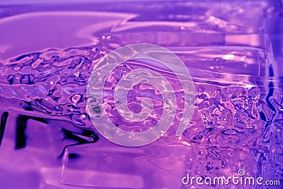 Rippled Purple Glass Stock Photo