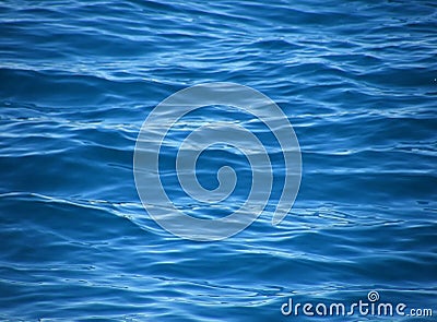 Ripples on blue sea Stock Photo