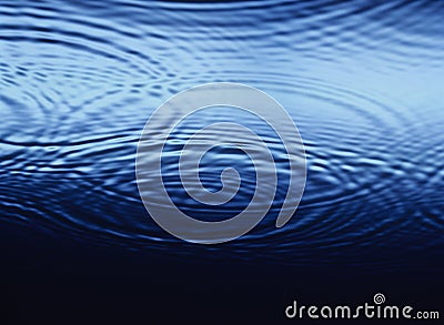 Ripples overlapping on Water close-up Stock Photo